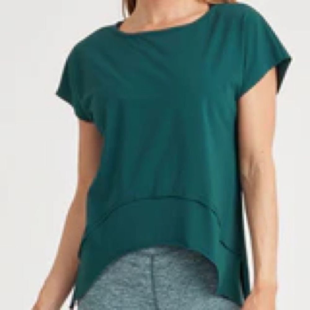 Thrive Societe Boat Neck Hi Lo Tee